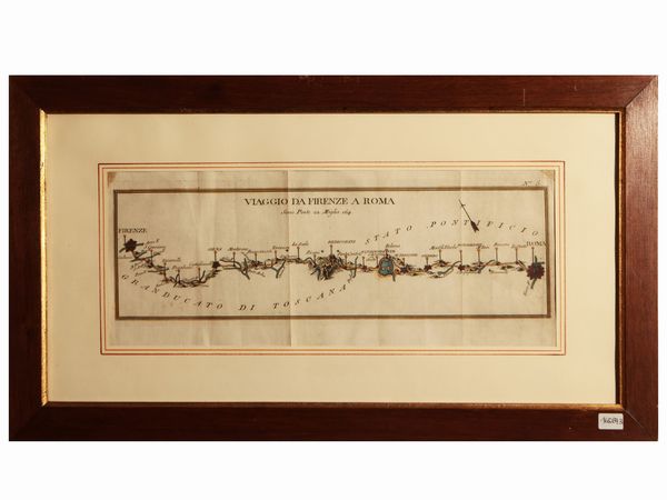 Viaggio da Firenze a Roma, 1771  - Asta Due case fiorentine - Associazione Nazionale - Case d'Asta italiane