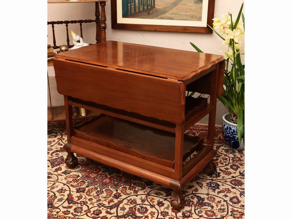 Carrello di servizio a bandelle in noce  - Asta Due case fiorentine - Associazione Nazionale - Case d'Asta italiane