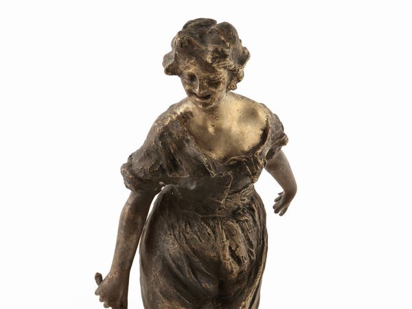 Gabriele Parente : Ragazza e coniglio  - Asta Due case fiorentine - Associazione Nazionale - Case d'Asta italiane