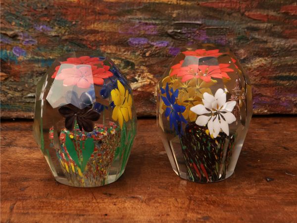 Due press papier in vetro  - Asta Due case fiorentine - Associazione Nazionale - Case d'Asta italiane