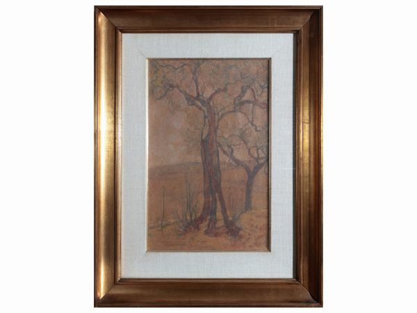 Gino Tommasi : Paesaggio con alberi  - Asta Due case fiorentine - Associazione Nazionale - Case d'Asta italiane