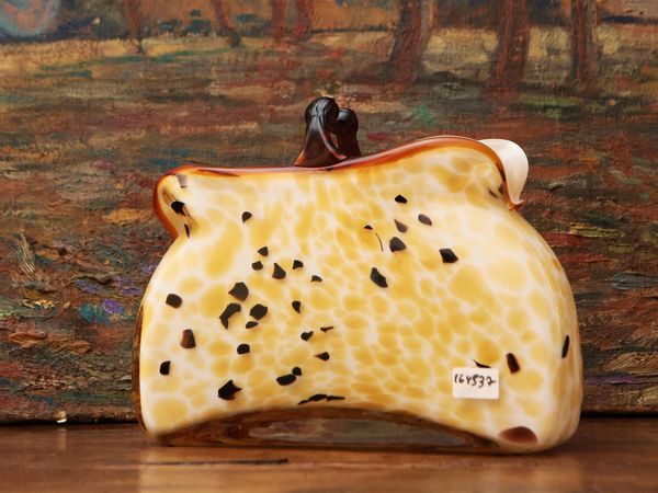 Vaso in vetro soffiato doppio  - Asta Due case fiorentine - Associazione Nazionale - Case d'Asta italiane