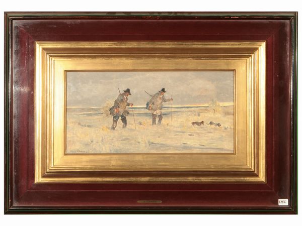 Ghigo Tommasi : Rientro dalla caccia  - Asta Due case fiorentine - Associazione Nazionale - Case d'Asta italiane