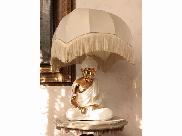 Coppia di lumi da tavolo in ceramica  - Asta Due case fiorentine - Associazione Nazionale - Case d'Asta italiane