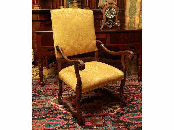 Coppia di seggoloni in noce  - Asta Due case fiorentine - Associazione Nazionale - Case d'Asta italiane