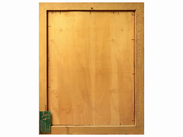 Costanzo Waldemaro Figlinesi : Ritratto di giovane donna entro paesaggio, Anni Trenta  - Asta Due case fiorentine - Associazione Nazionale - Case d'Asta italiane