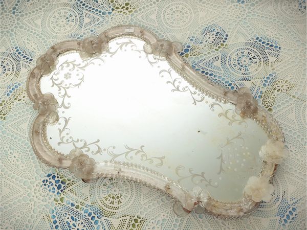 Specchiera in vetro di Murano  - Asta Due case fiorentine - Associazione Nazionale - Case d'Asta italiane