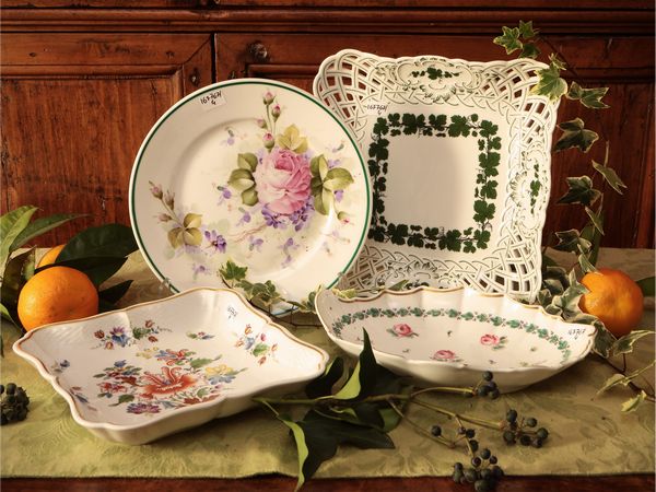 Assortimento di accessori per la tavola in porcellana, Richard Ginori e Meissen  - Asta Due case fiorentine - Associazione Nazionale - Case d'Asta italiane