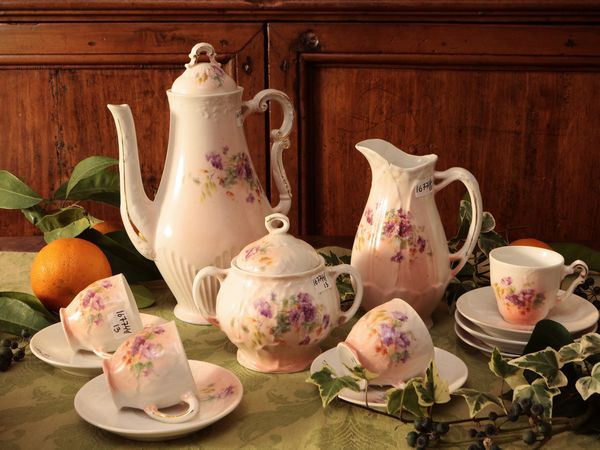 Servizio da caff in porcellana, Ginori  - Asta Due case fiorentine - Associazione Nazionale - Case d'Asta italiane