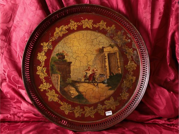 Vassoio in tole laccata  - Asta Due case fiorentine - Associazione Nazionale - Case d'Asta italiane