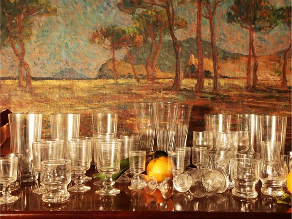 Miscellanea di bicchieri d'epoca in vetro e cristallo  - Asta Due case fiorentine - Associazione Nazionale - Case d'Asta italiane