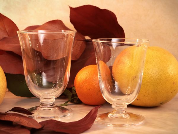 Set di calici a tulipano in vetro  - Asta Due case fiorentine - Associazione Nazionale - Case d'Asta italiane