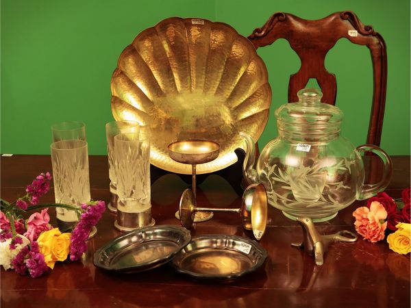 Accessori per servire cocktail, anche in argento  - Asta Due case fiorentine - Associazione Nazionale - Case d'Asta italiane