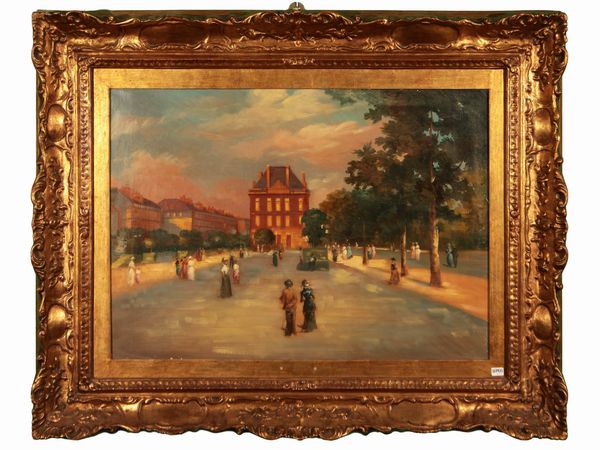 Passeggiata sul viale  - Asta Due case fiorentine - Associazione Nazionale - Case d'Asta italiane