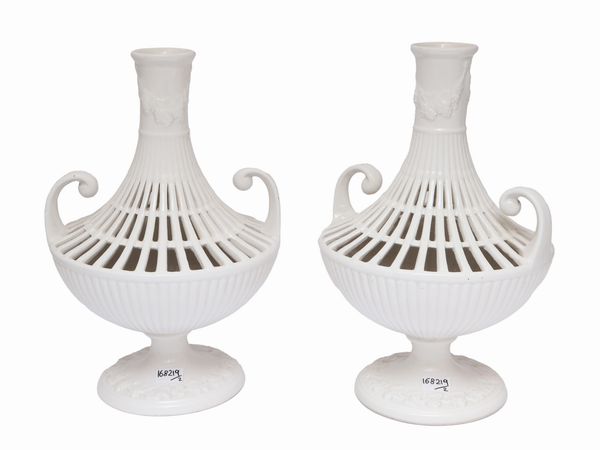 Coppia di vasi per potpourri  - Asta Due case fiorentine - Associazione Nazionale - Case d'Asta italiane