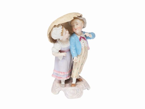 Gruppo in porcellana policroma  - Asta Due case fiorentine - Associazione Nazionale - Case d'Asta italiane