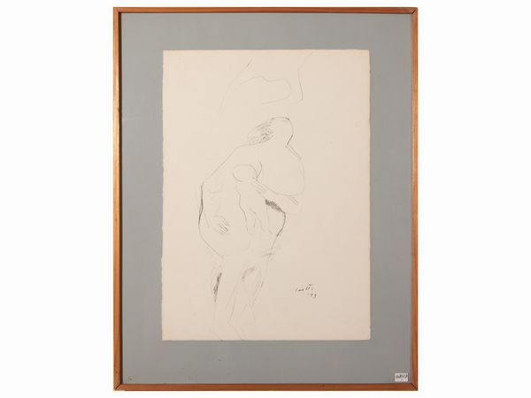 BRUNO SAETTI : Maternità 1979  - Asta Due case fiorentine - Associazione Nazionale - Case d'Asta italiane