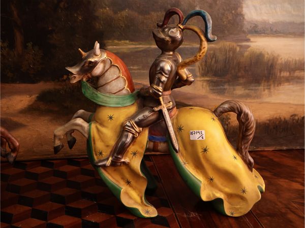 Due gruppi in ceramica policroma  - Asta Due case fiorentine - Associazione Nazionale - Case d'Asta italiane