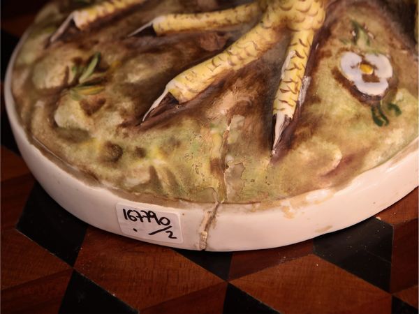 Grande gallo in ceramica policroma  - Asta Due case fiorentine - Associazione Nazionale - Case d'Asta italiane