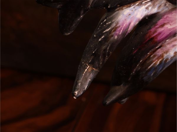 Gallo in ceramica policroma  - Asta Due case fiorentine - Associazione Nazionale - Case d'Asta italiane