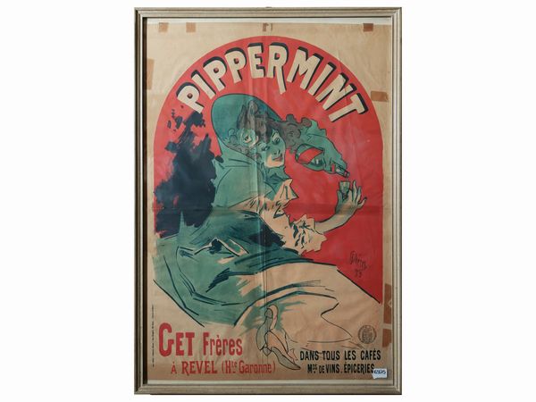 Jules Chéret : Pippermint, 1899 circa  - Asta Due case fiorentine - Associazione Nazionale - Case d'Asta italiane