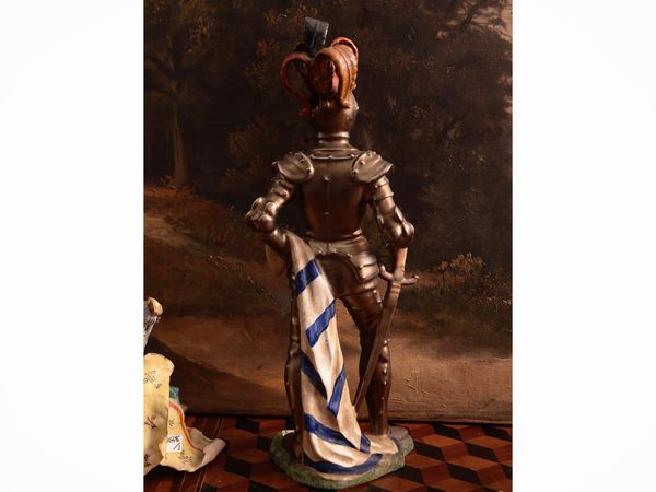 Gruppo in ceramica policroma, Zaccagnini  - Asta Due case fiorentine - Associazione Nazionale - Case d'Asta italiane