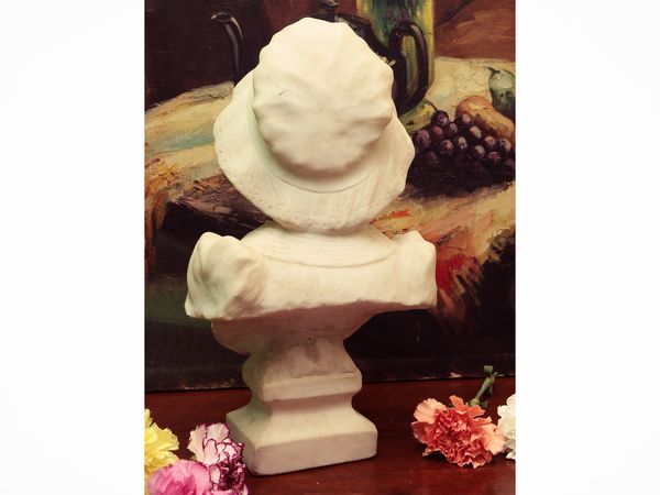 Busto di fanciulla in alabastro  - Asta Due case fiorentine - Associazione Nazionale - Case d'Asta italiane