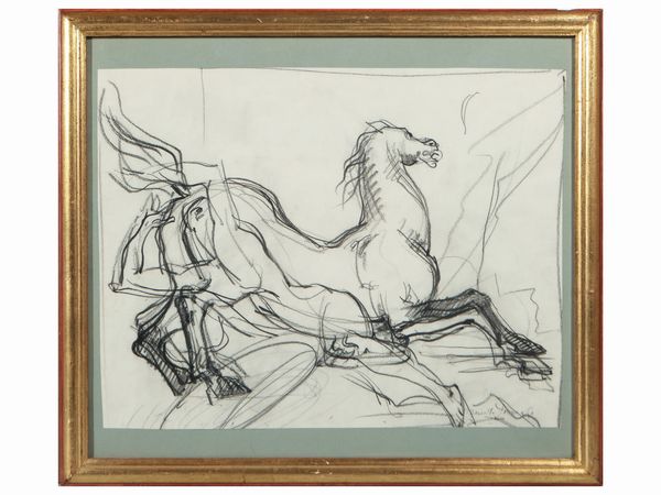 Marcello Tommasi : Ulivo e Cavallo  - Asta Due case fiorentine - Associazione Nazionale - Case d'Asta italiane