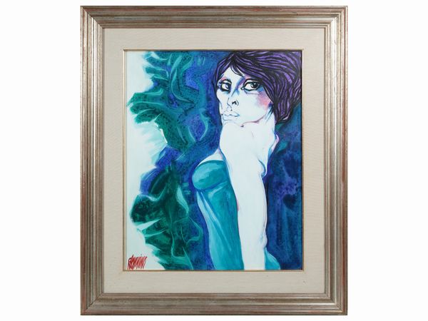 Natale Filannino : Figura femminile  - Asta Due case fiorentine - Associazione Nazionale - Case d'Asta italiane