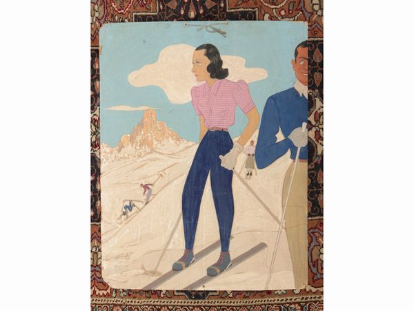 GINO MUGNAI : Cortina 1941  - Asta Due case fiorentine - Associazione Nazionale - Case d'Asta italiane