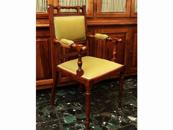 Coppia di poltroncine in faggio  - Asta Due case fiorentine - Associazione Nazionale - Case d'Asta italiane