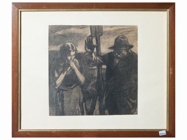 Enrico Sacchetti : Due figure  - Asta Due case fiorentine - Associazione Nazionale - Case d'Asta italiane