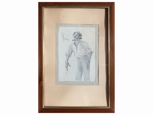 Enrico Sacchetti : Figura maschile  - Asta Due case fiorentine - Associazione Nazionale - Case d'Asta italiane