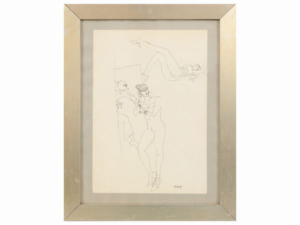 Marcello Avenali : Figure  - Asta Due case fiorentine - Associazione Nazionale - Case d'Asta italiane