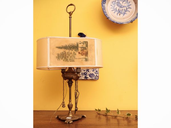 Lucerna fiorentina in ottone  - Asta Due case fiorentine - Associazione Nazionale - Case d'Asta italiane