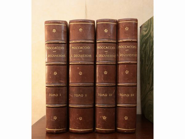 GIOVANNI BOCCACCIO : Il Decamerone di M. Giovanni Boccaccio  - Asta Due case fiorentine - Associazione Nazionale - Case d'Asta italiane