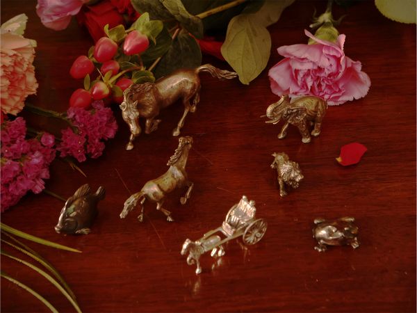 Ninnoli animalier in argento  - Asta Due case fiorentine - Associazione Nazionale - Case d'Asta italiane