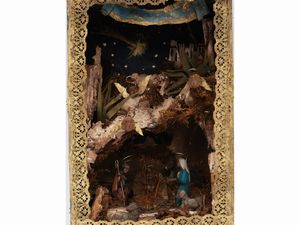 Presepe in cera policroma  - Asta Due case fiorentine - Associazione Nazionale - Case d'Asta italiane