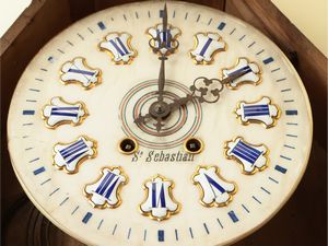 Orologio da parete in legno ebanizzato, S. Sebastian  - Asta Due case fiorentine - Associazione Nazionale - Case d'Asta italiane