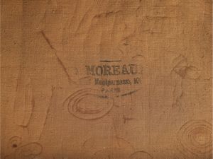 Scuola francese della fine del XIX secolo : Ritratto di giovane donna in abito da sera  - Asta Due case fiorentine - Associazione Nazionale - Case d'Asta italiane