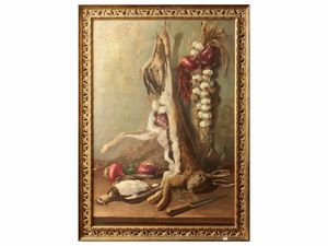 Scuola italiana dell'inizio del XX secolo - Natura morta con cacciagione, 1900