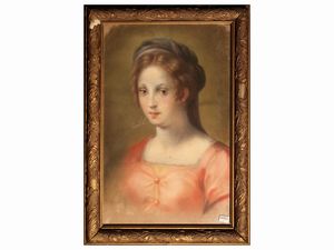 Scuola italiana dell'inizio del XX secolo - Ritratto femminile con turbante