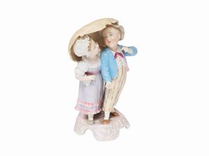 Gruppo in porcellana policroma  - Asta Due case fiorentine - Associazione Nazionale - Case d'Asta italiane