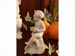 Collezione di amorini musicanti in porcellana  - Asta Due case fiorentine - Associazione Nazionale - Case d'Asta italiane