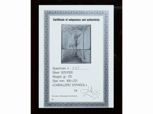 Salvador Dalì : Caballero espanol 1977  - Asta Due case fiorentine - Associazione Nazionale - Case d'Asta italiane