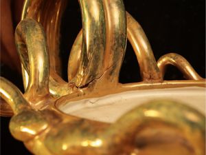 Grande vaso ad anfora in terracotta smaltata a lustro, Gualdo Tadino  - Asta Due case fiorentine - Associazione Nazionale - Case d'Asta italiane