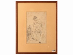 Fernand Riblet - Scena di genere con figure femminili