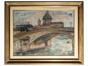 Enzo Pregno - Scorcio di Firenze con ponte