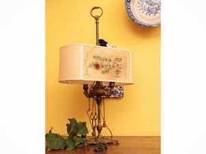 Lucerna fiorentina in ottone  - Asta Due case fiorentine - Associazione Nazionale - Case d'Asta italiane