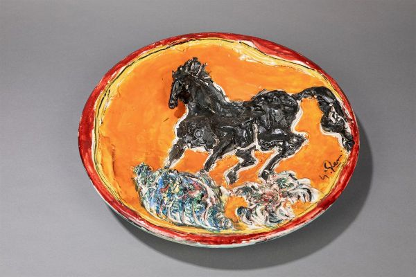 Umberto Ghersi : Piatto  - Asta Design e Arti Decorative - Associazione Nazionale - Case d'Asta italiane